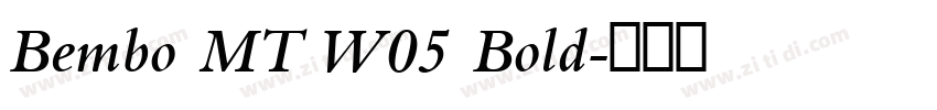 Bembo MT W05 Bold字体转换